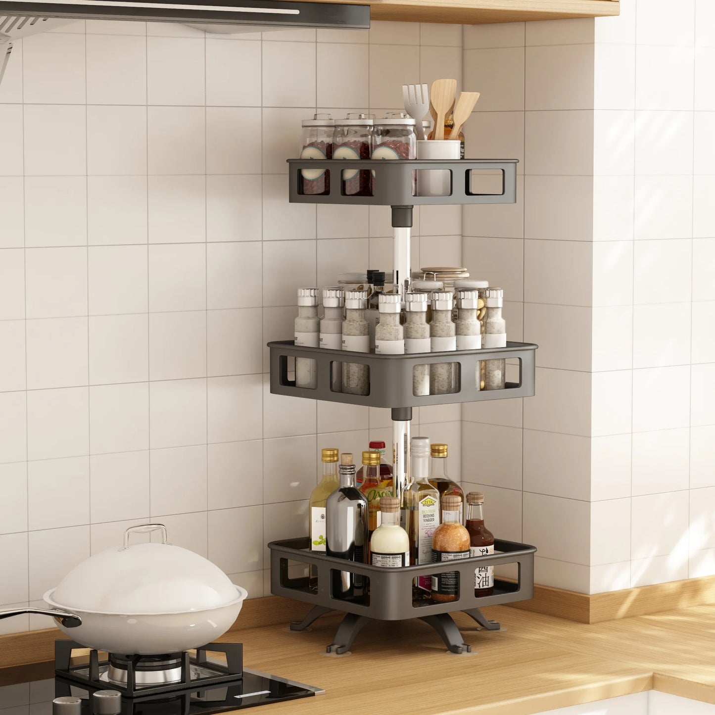 Étagère à Épices - Triple - Variant Carré