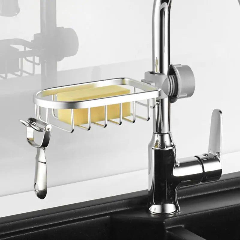 Porte eponge evier suspendu support éponge savon outil argent