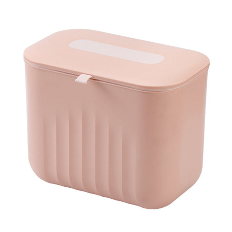 Poubelle de cuisine 7L Rose fond blanc