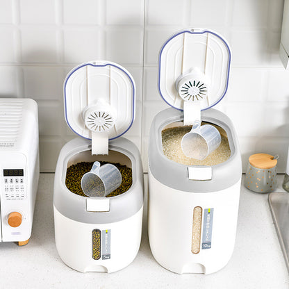 Boîte de rangement double tailles gris