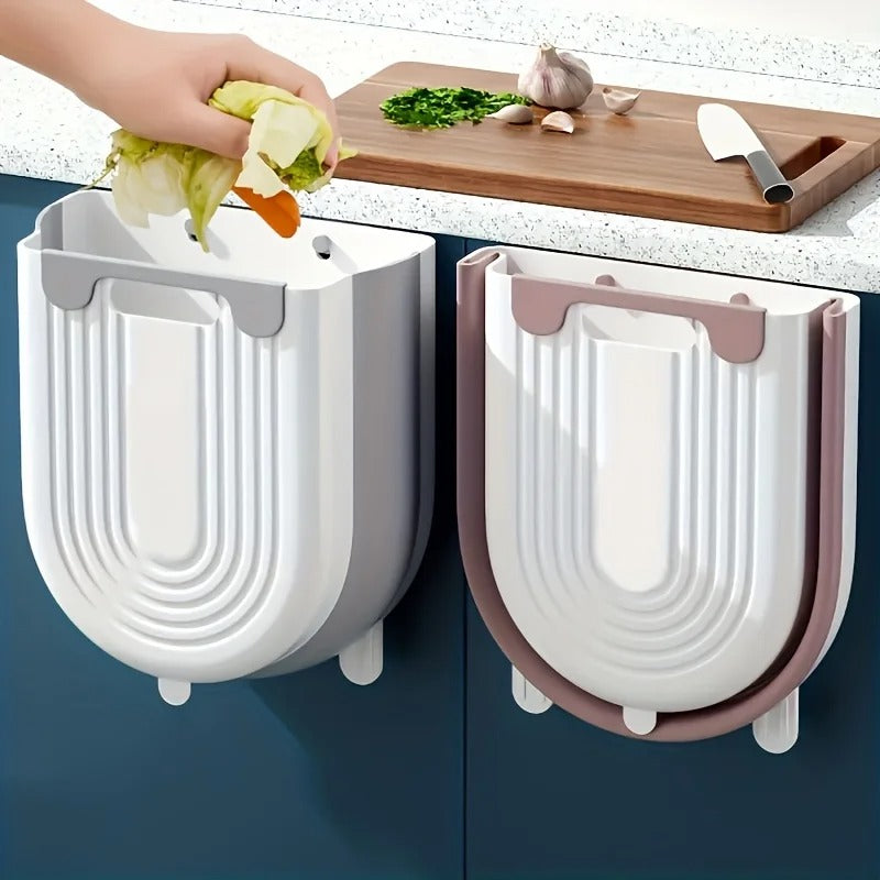 Cuisine Poubelle 6L pliables Compaxa - gris et rose