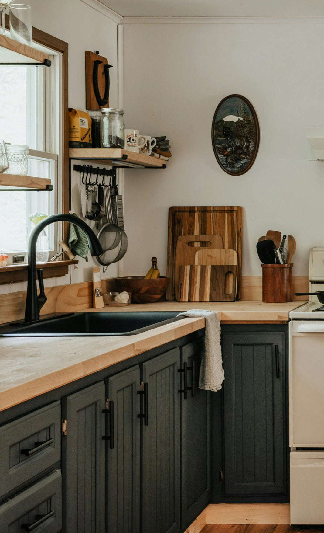 Cuisine coin Organisée accessoires de rangement