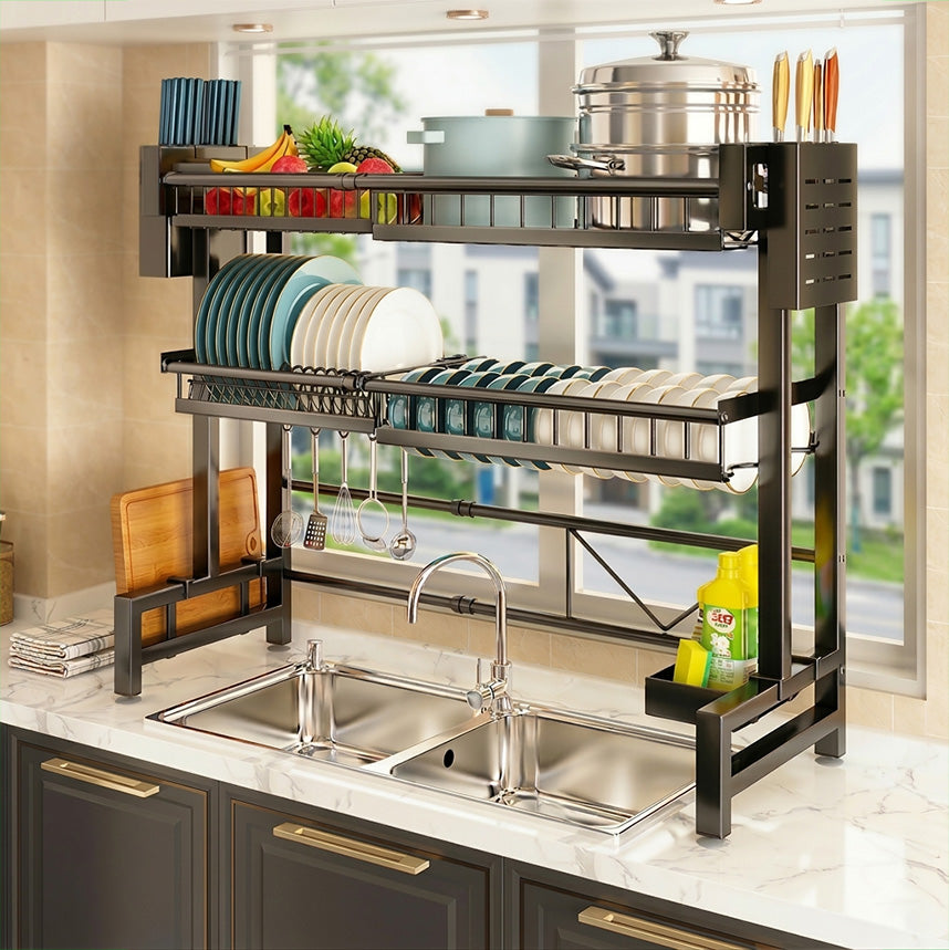 Égouttoir À Vaisselle 2 étages Driynova - Devant la fenêtre