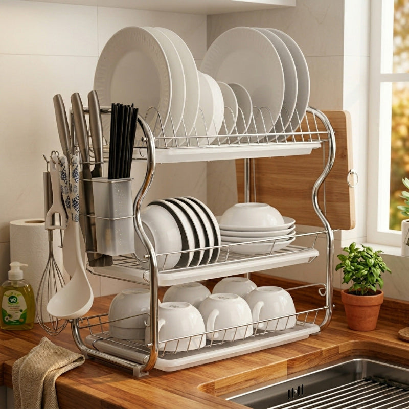 Egouttoir Vaisselle dans un cuisine chaleureuse
