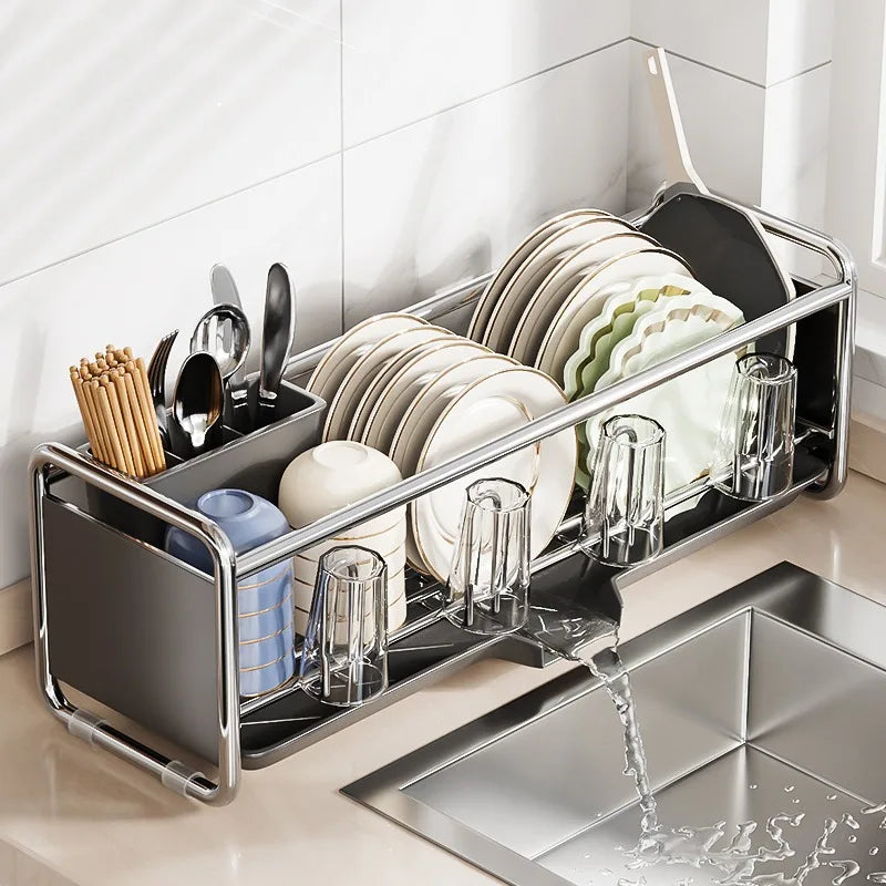 Egouttoir Vaisselle DryMinimal noir pot à couvert à l'intérieur