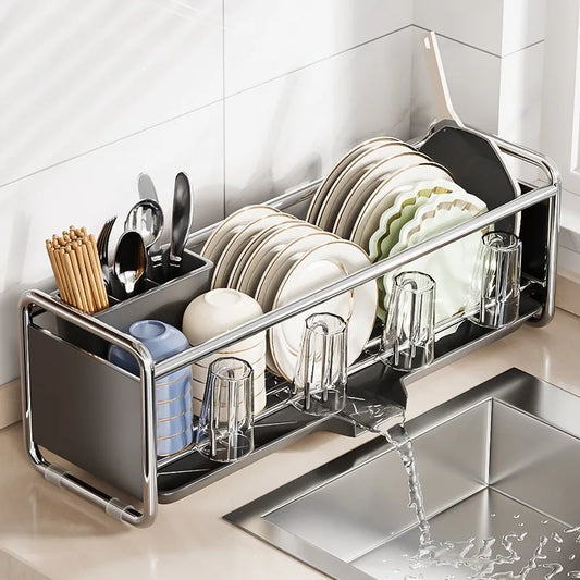 Egouttoir Vaisselle DryMinimal noir pot à couvert à l'intérieur