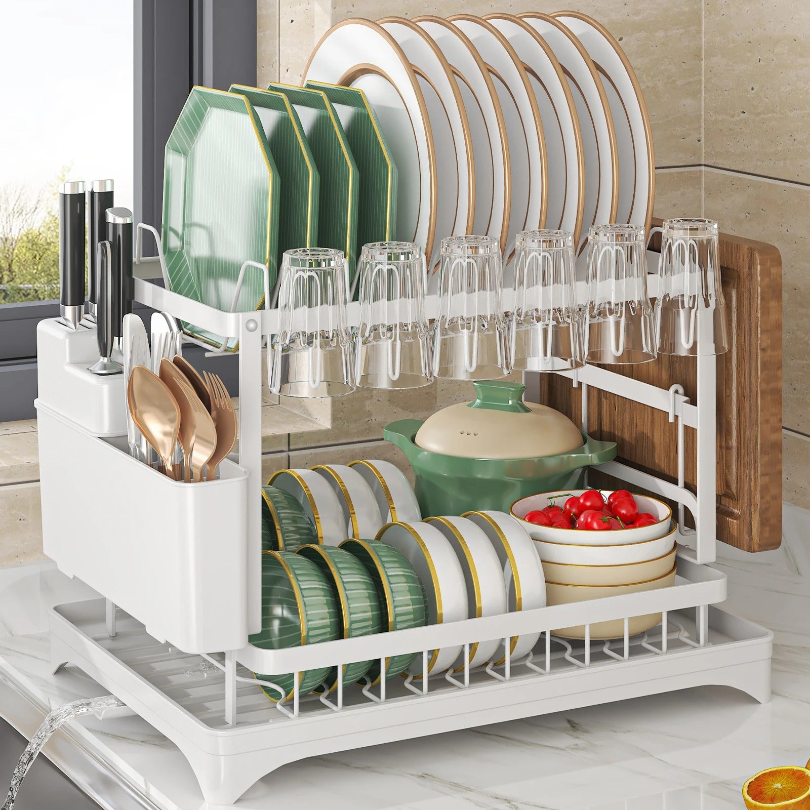 Egouttoir Vaisselle grand blanc