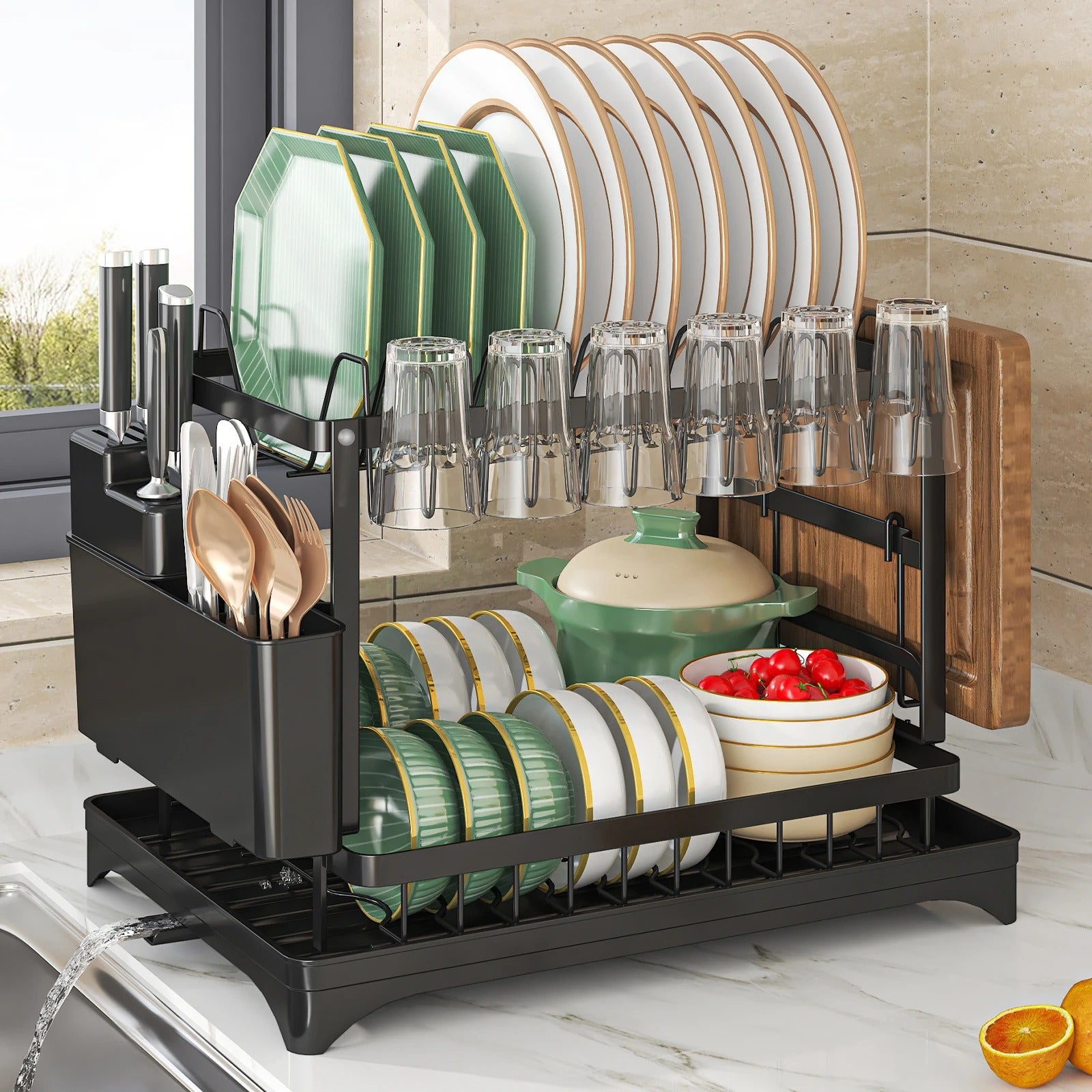 Egouttoir Vaisselle grand noir