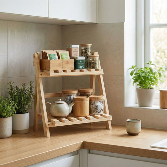 Etagere Bois Cuisine Bosyra - coin pot a thé