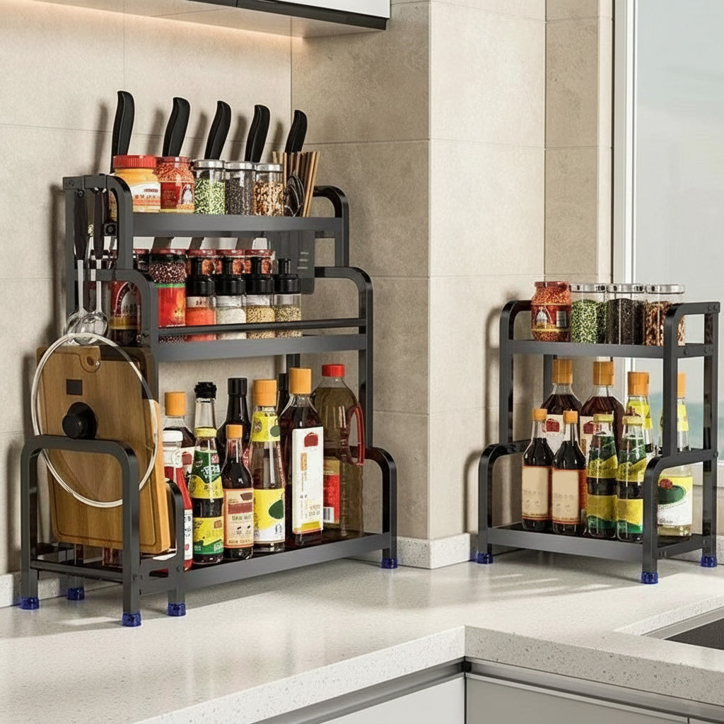 Etagere Cuisine 2 niveaux set-up double