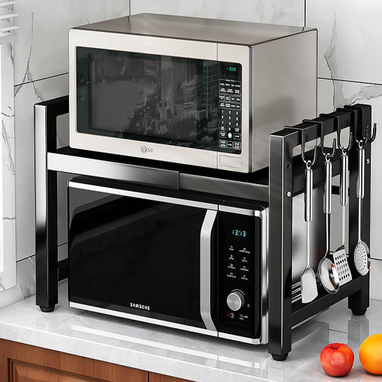 Etagere Cuisine double micro-ondes et crochets