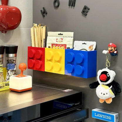 3 Etagere Magnetique Frigo alignés sur côté du frigo