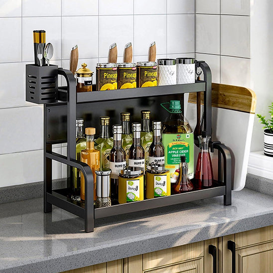 Etagere cuisine 2 niveaux avec fenêtre