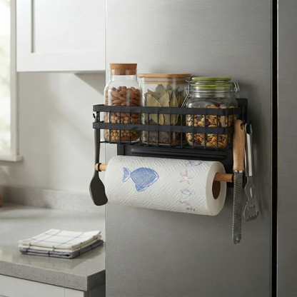 Etagere magnetiques avec des contenants de graines et d'épices