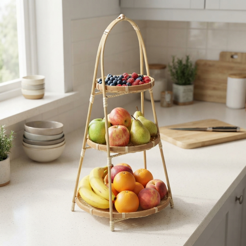 Panier fruits avec des agrumes, des bananes, de pommes, des poires et de petits fruits
