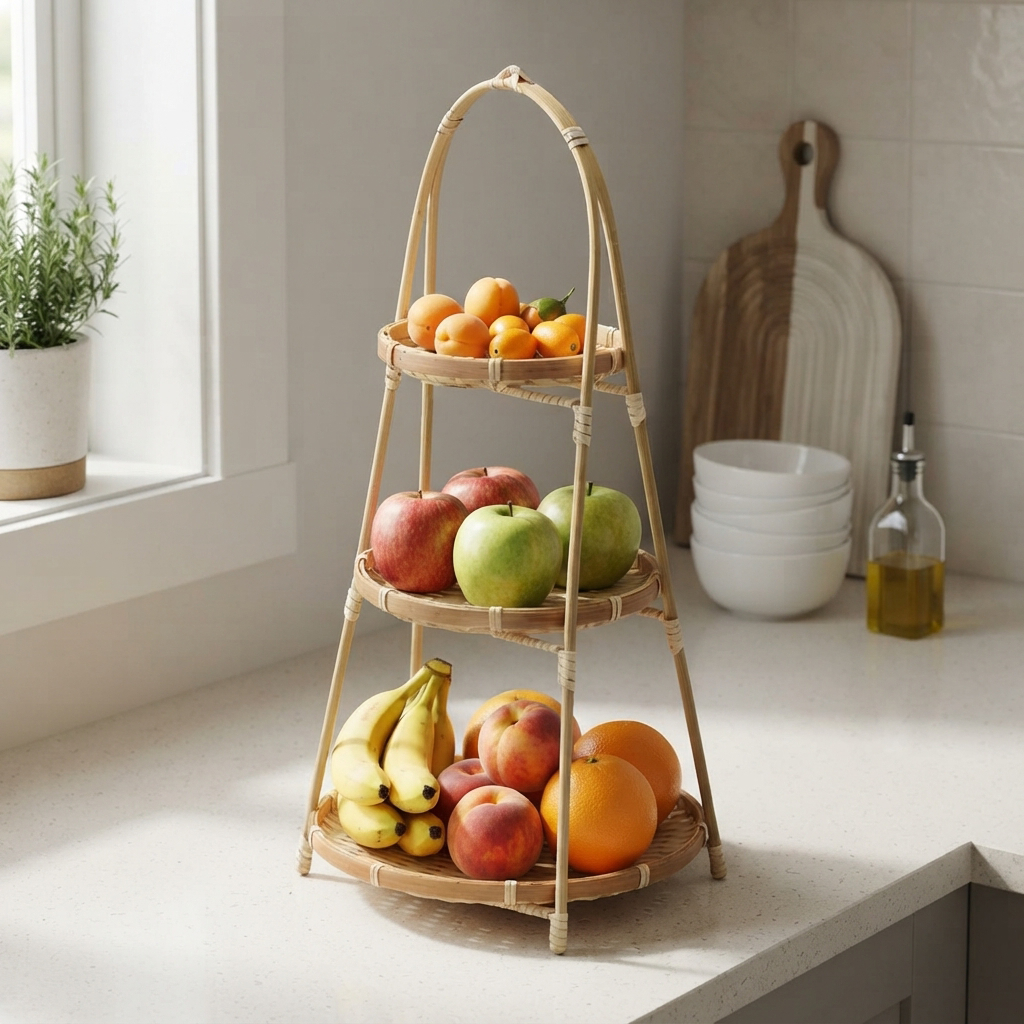 Panier fruits rempli de gros et petits fruits