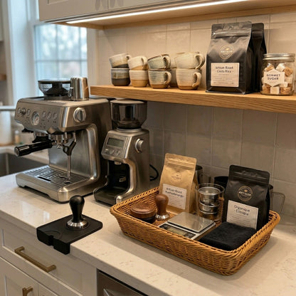 Panier osier organisation du coin café