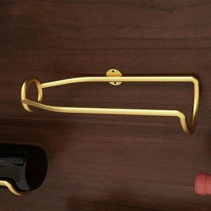 Porte bouteille mural or