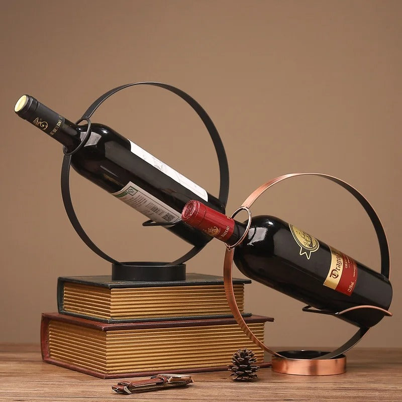 Porte bouteilles noir et bronze