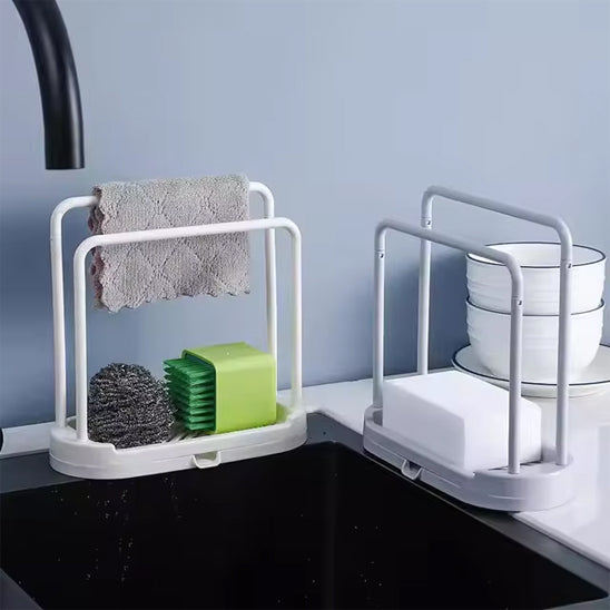 Porte éponge ClariSink - Blanc et Gris