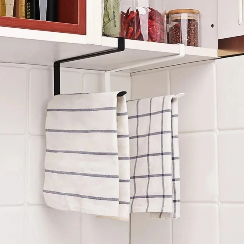 Porte sopalin noir et blanc avec torchon