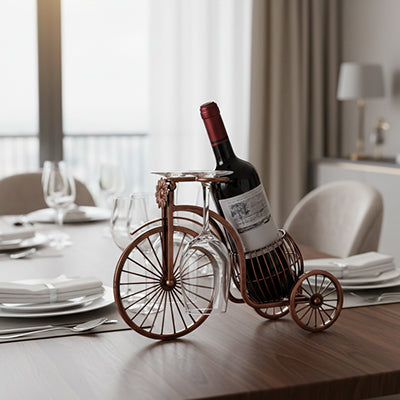 Porte bouteille vin sur une table prête