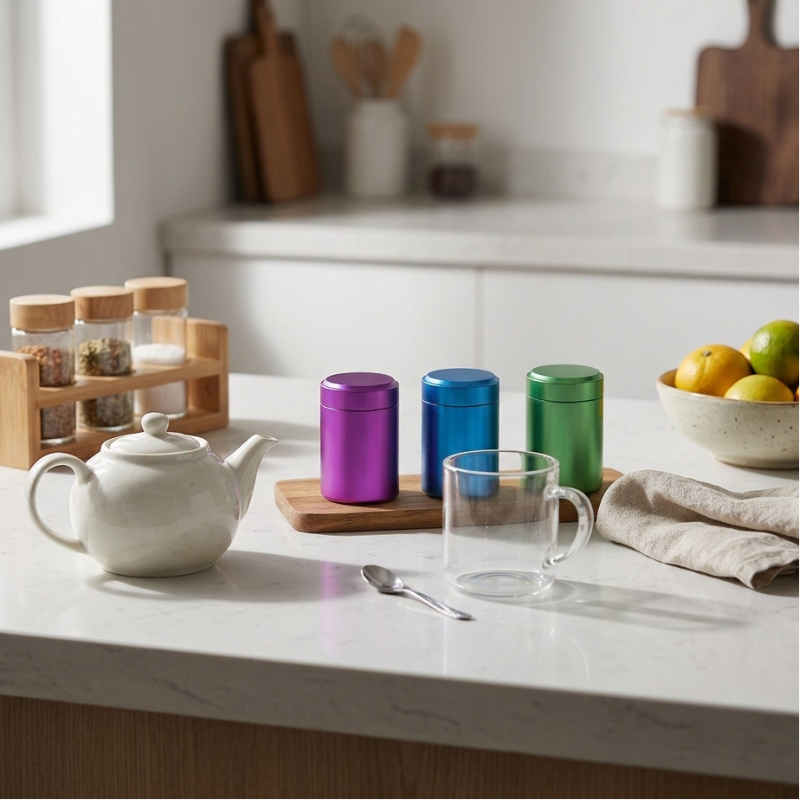 3 couleurs du Pot a thé avec un un tasse et une théières