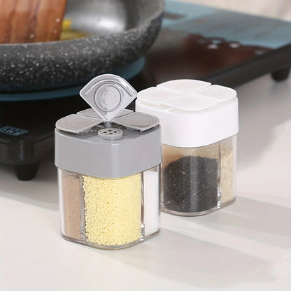 Pots a epices gris et blanc