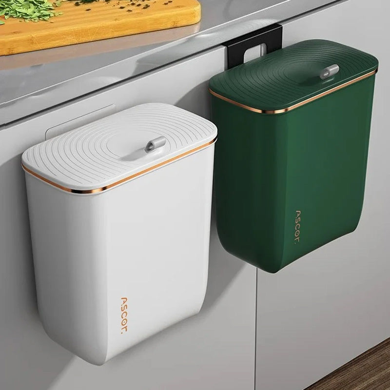 Poubelle à Compost 9L Komposty - Blanc et Vert