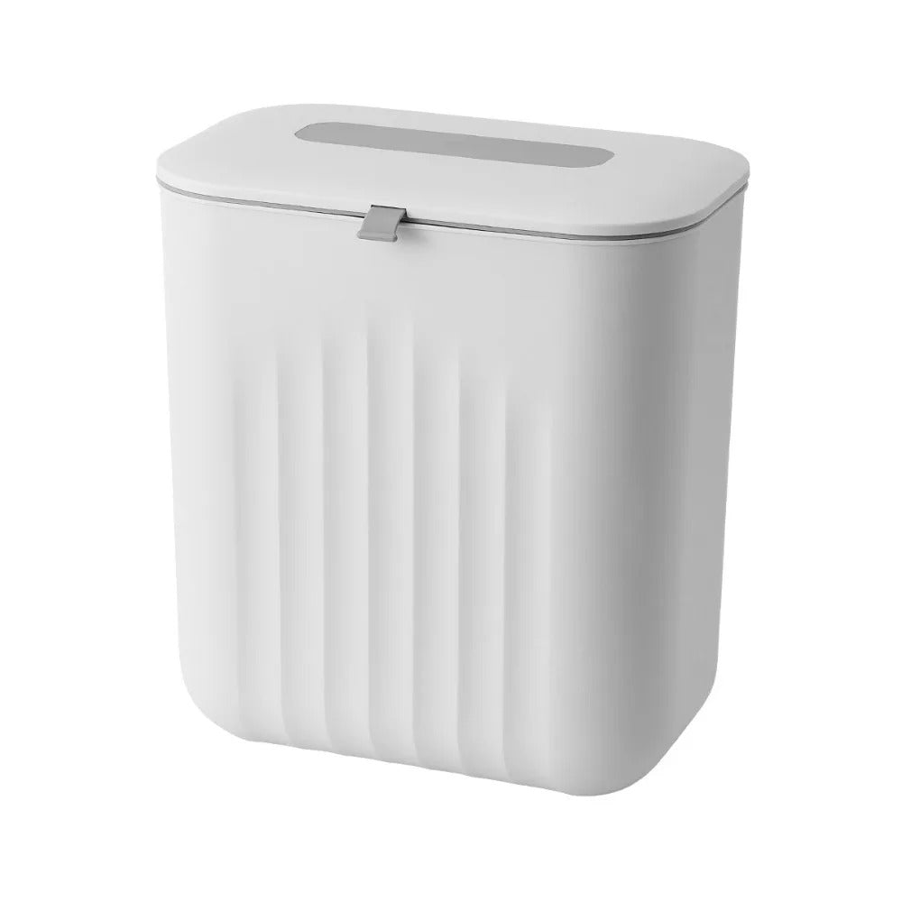 Poubelle de cuisine 11L Blanc fond blanc