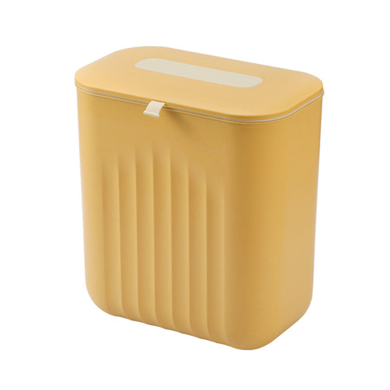 Poubelle de cuisine 11L Jaune fond blanc