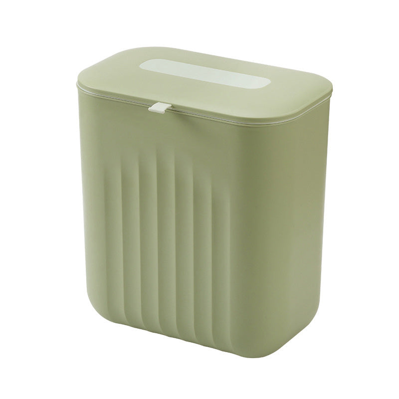 Poubelle de cuisine 11L Verte fond blanc