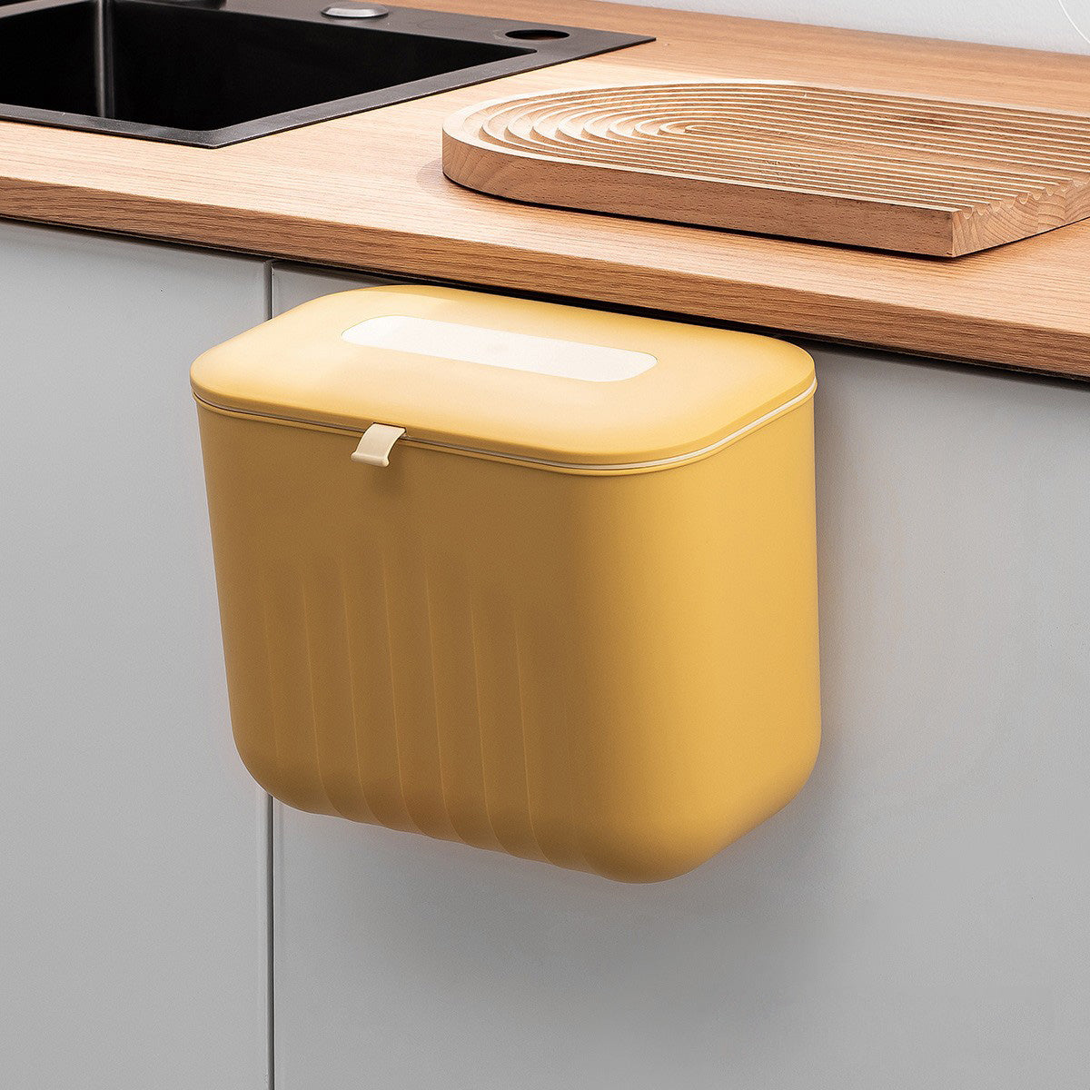 Poubelle de cuisine 7L Jaune