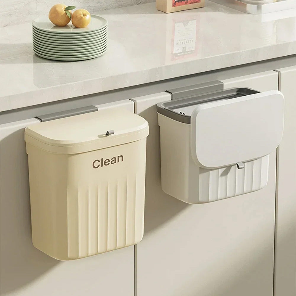 Poubelle sous evier 12L Synkoe - 2 taille beige et blenc