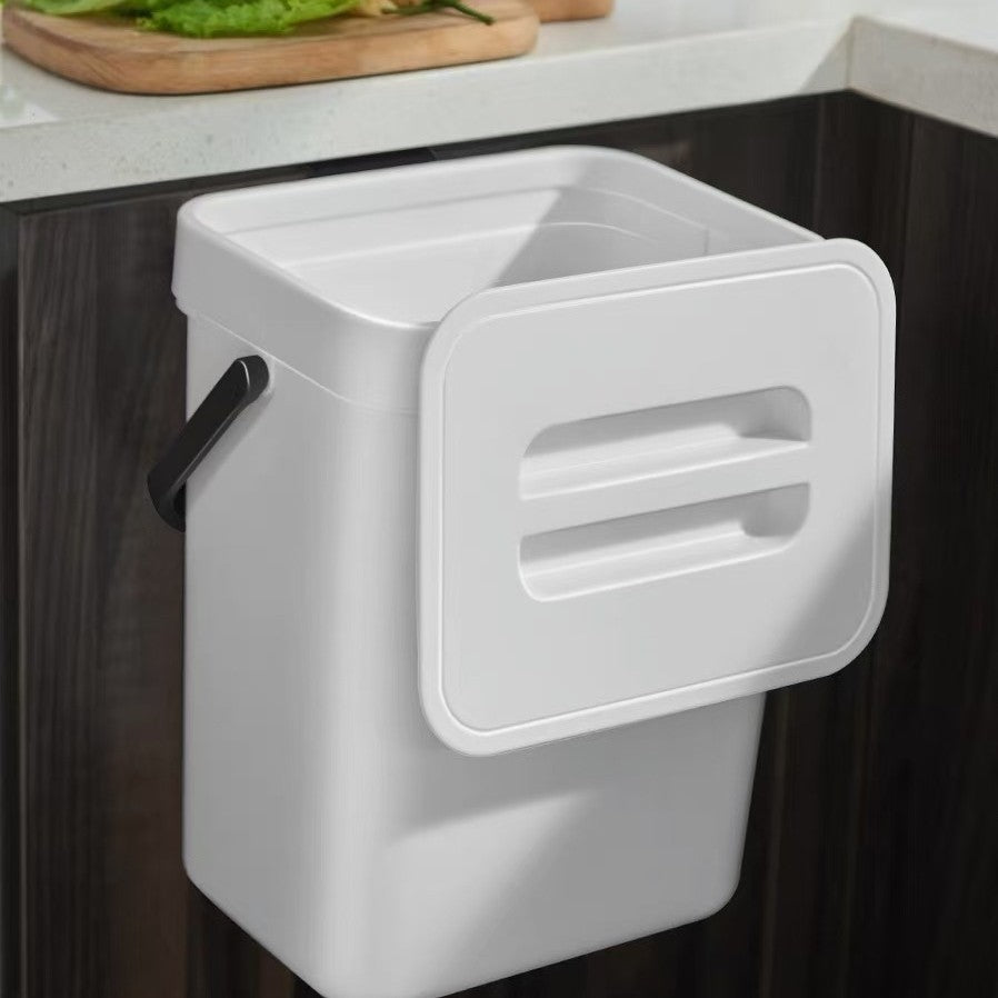 Poubelle sous evier 3L blanche - ouverte