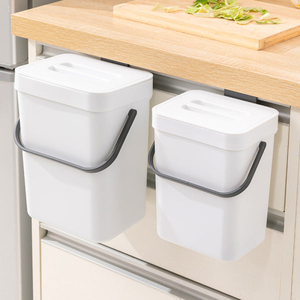 Poubelle sous evier 5L Blanche double taille