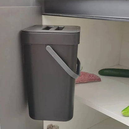 Poubelle sous evier 5L noir sous evier