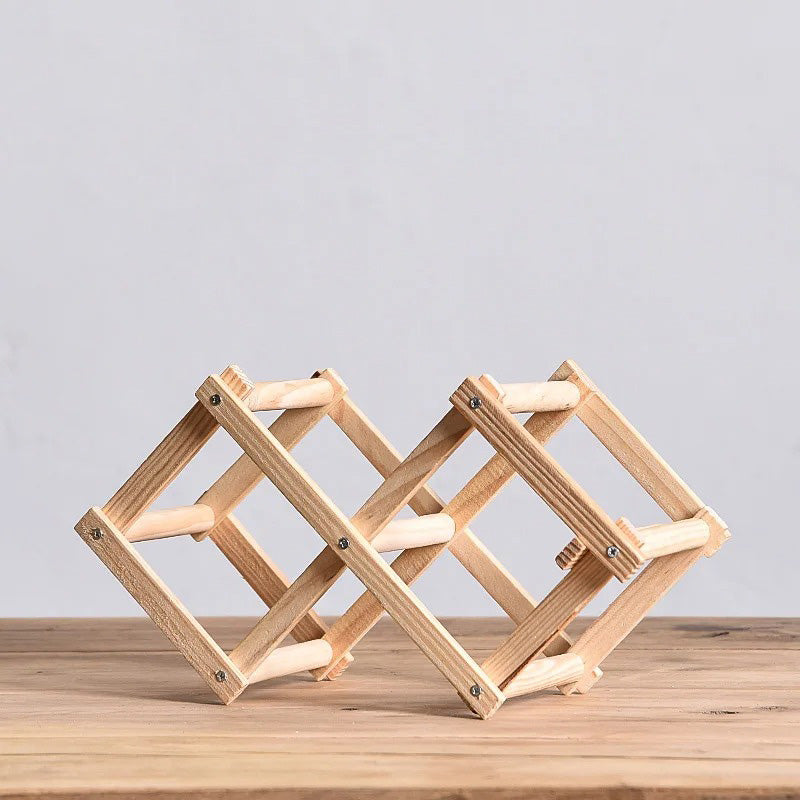 Range bouteille bois clair