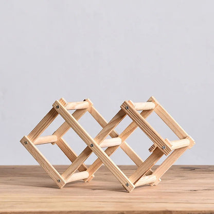 Range bouteille bois clair