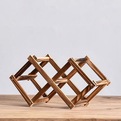 Range bouteille bois fonce