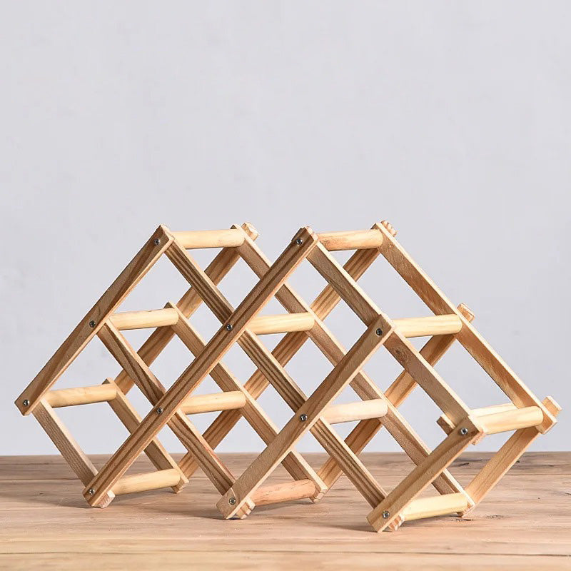 Range bouteille à 6 places bois clair