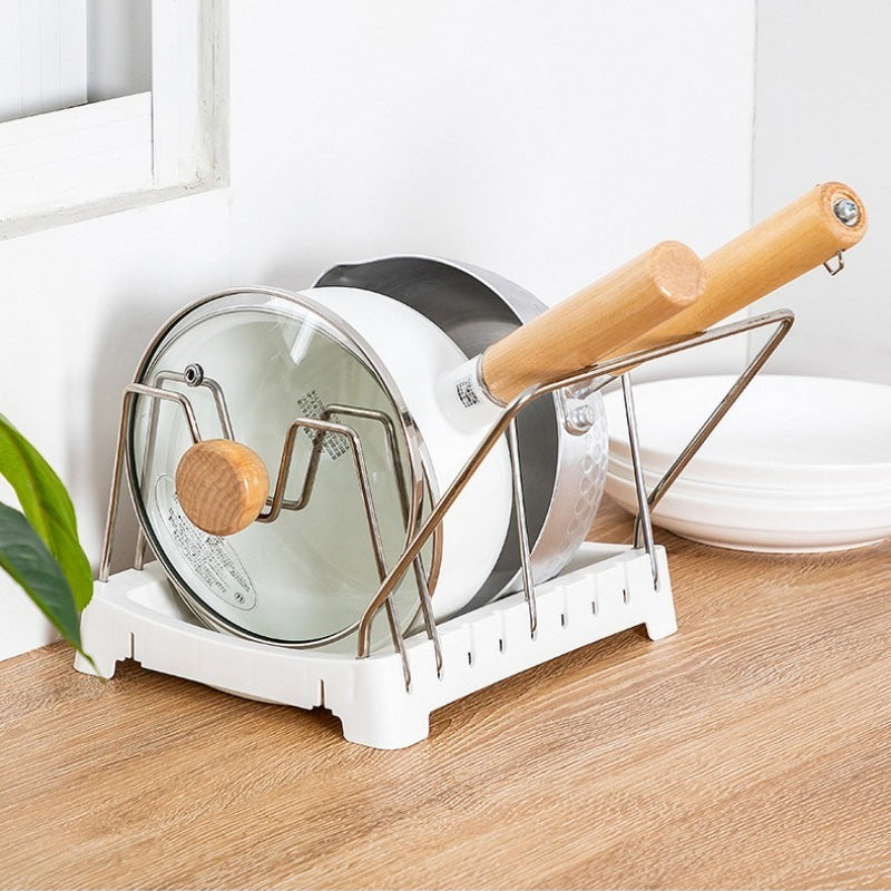 Range couvercle PoêlesOrganizer - Support de queues poêles