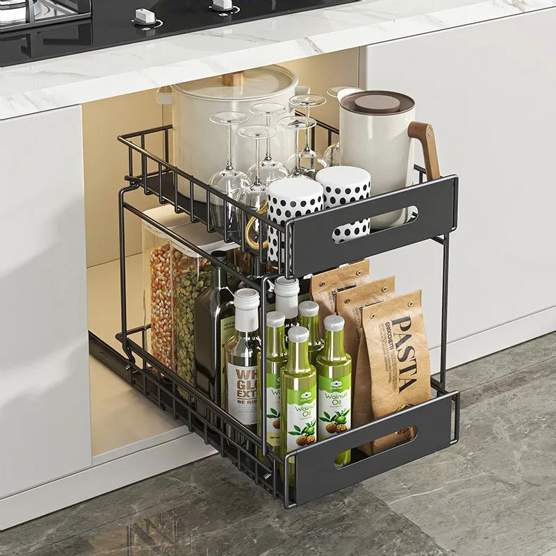 Rangement Cuisine Placard DuoCouliss - Noir