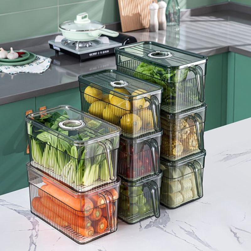 3 rangés de rangement frigo empilé