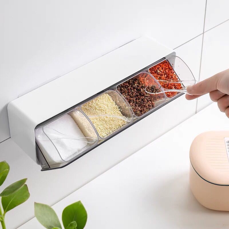 Rangement pour épices cuisine blanche service