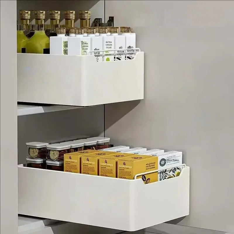 Tiroir Coulissant GeniStock 14cm - Double tiroir ouvert