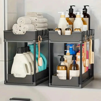 Tiroir Coulissant Sous Evier DuoSlid - Noir