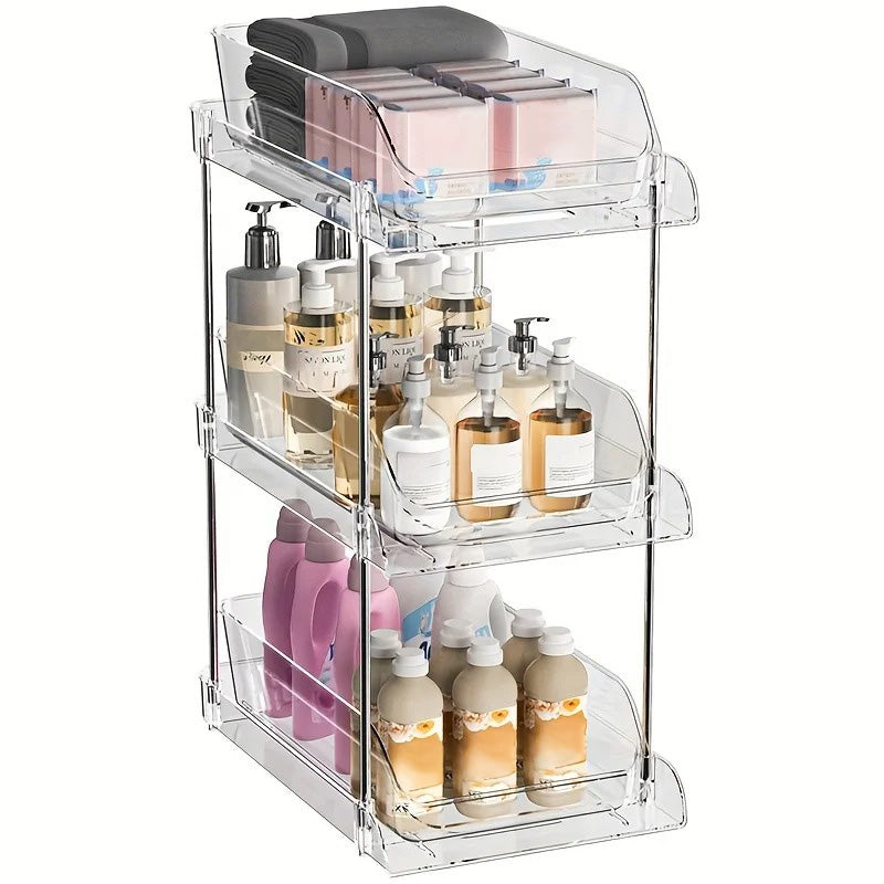 Tiroir coulissant sous evier 3 étages