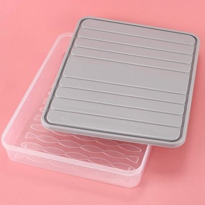 Boîte de rangement - FoodSaverBox™ - Carré gris - Cuisine Optimisée - Ouvert