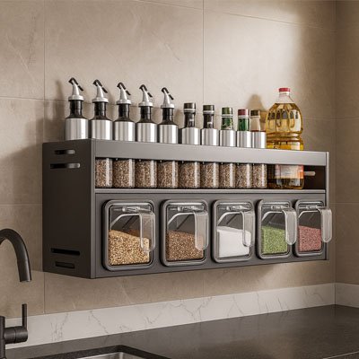 Rangement Epices TiroirSpice - 5 compartiments